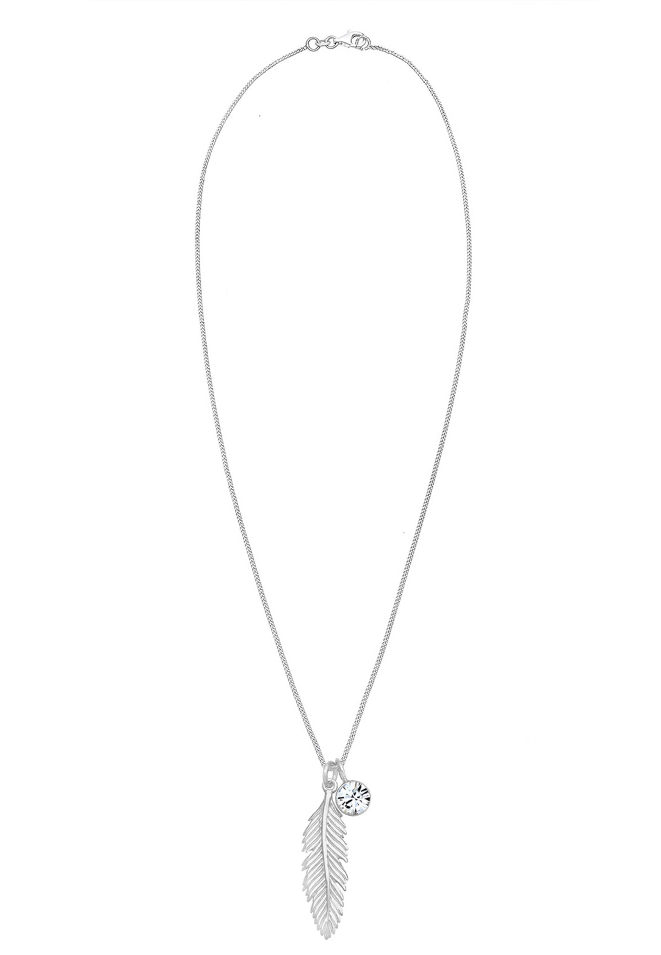 ELLI Retiazka 'Feder' - Strieborná: predná strana