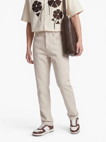 JACK & JONES Regular Chino Pants 'JPSTOLLIE' in Grey: front