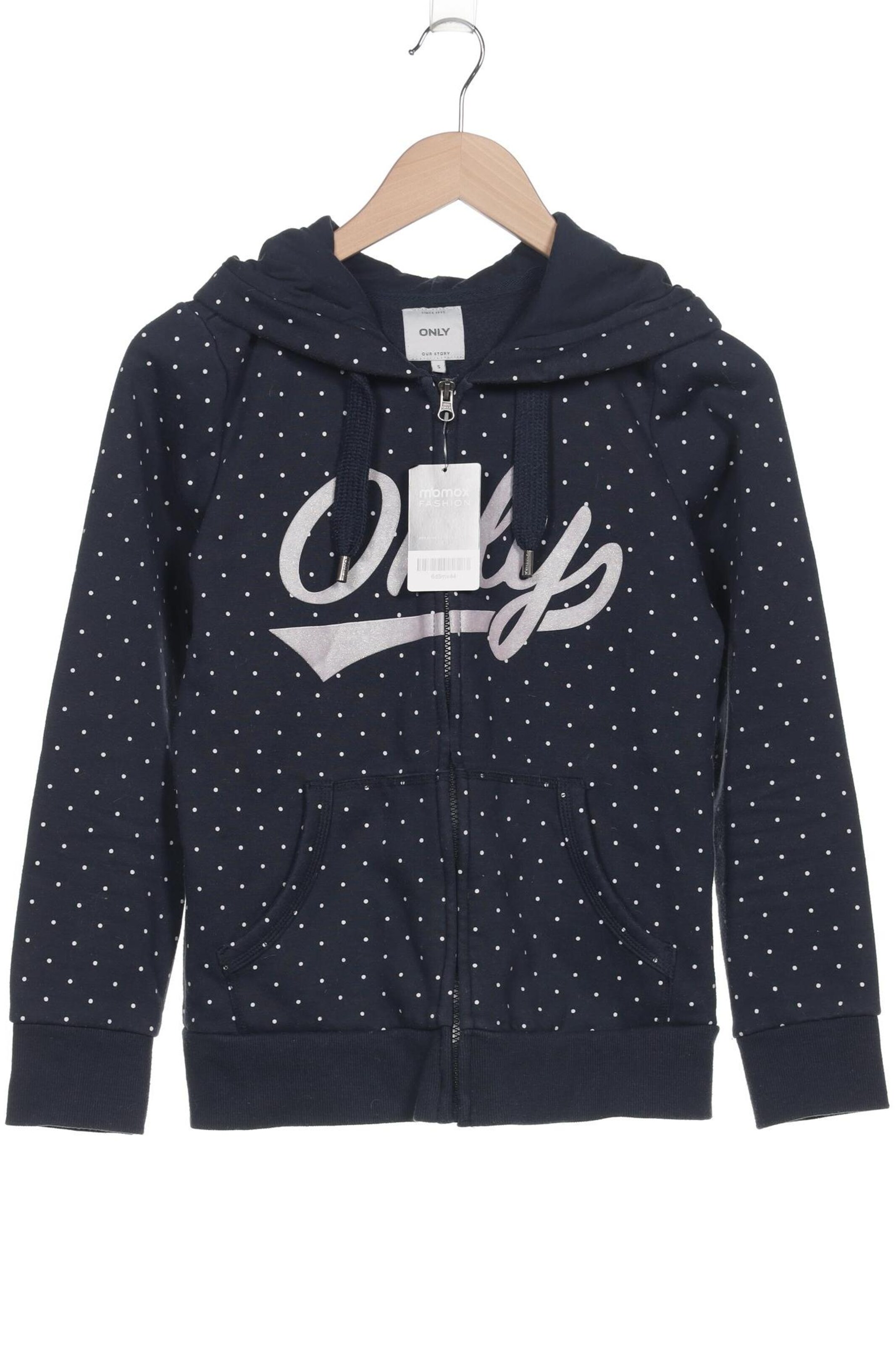ONLY Sweatshirt & Zip-Up Hoodie in S in Blue: front