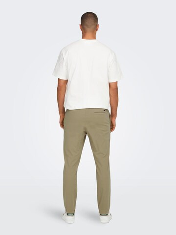 Only & Sons Zúžený Chino kalhoty 'ONSLinus' – zelená