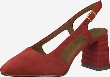 TAMARIS - Zapatos destalonado en rojo: frente