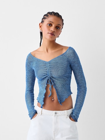 Bershka Sweater in Blue: front