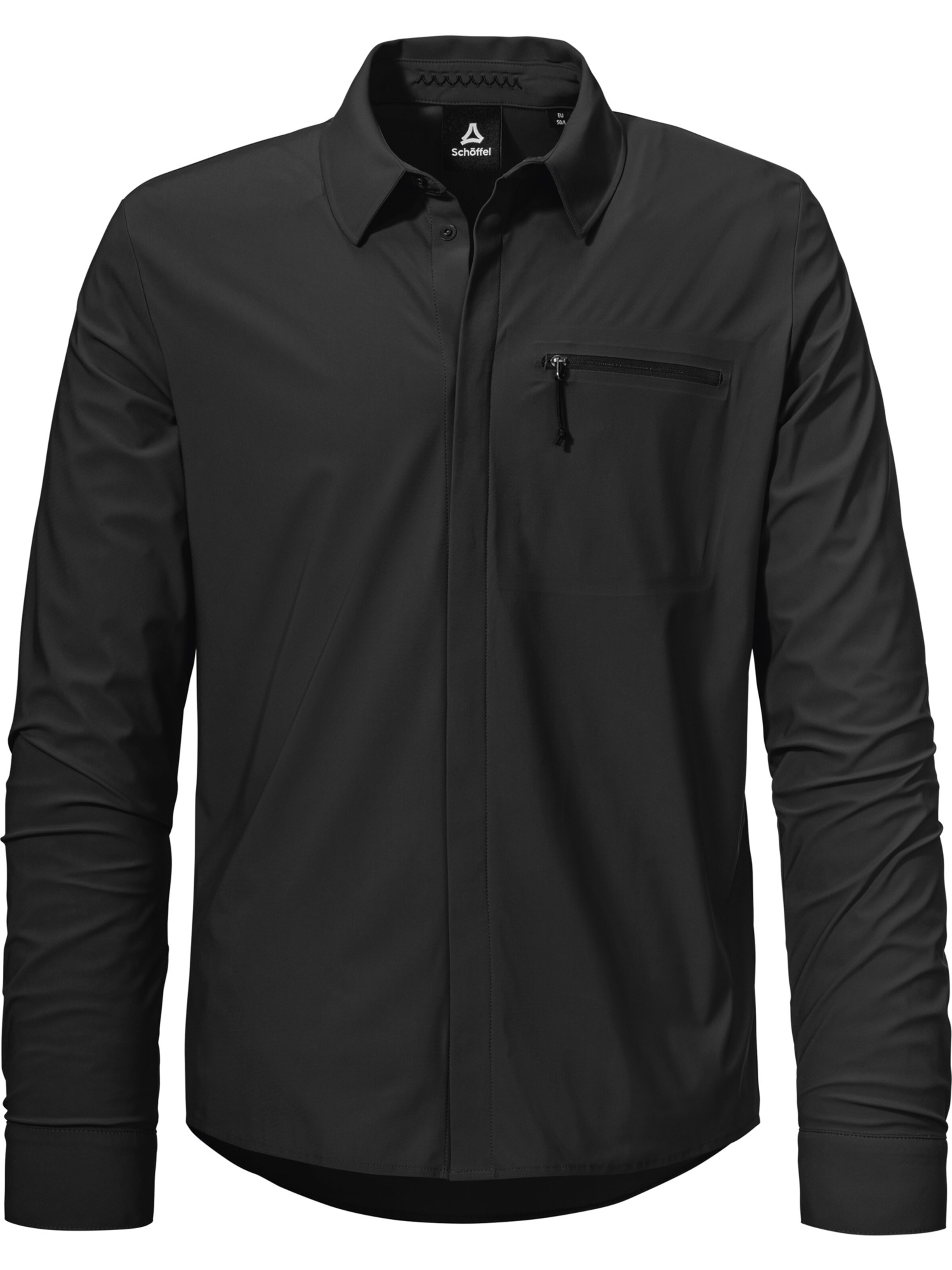 Schöffel Regular Fit Funktionshemd 'Calmay' in Schwarz: Vorderseite