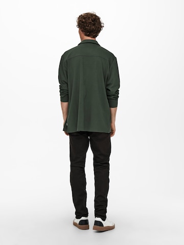 Only & Sons Comfort fit Koszula 'NEW KODYL' w kolorze zielony