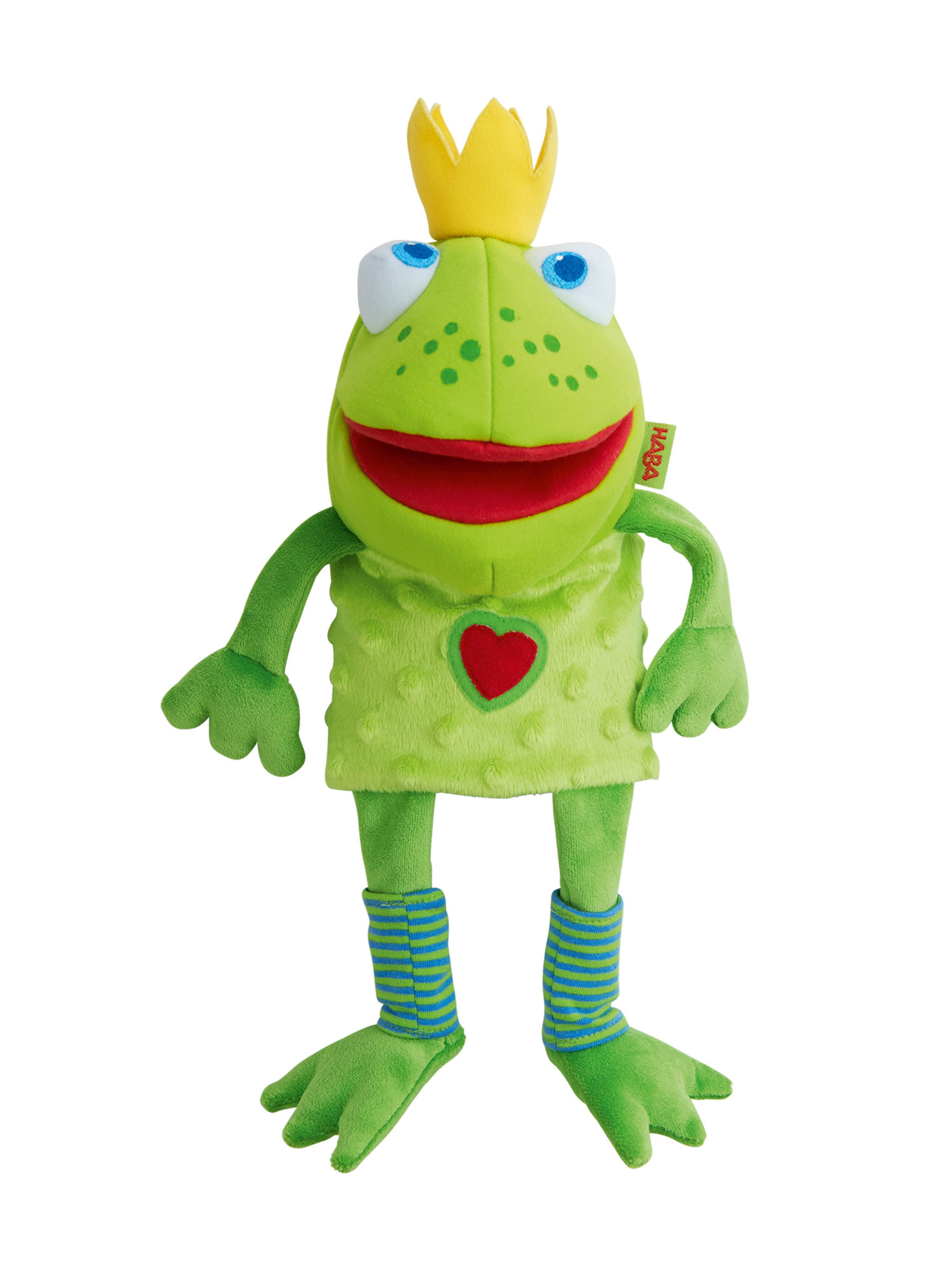 HABA Stuffed animals ' Froschkönig, 26 cm ' in Mixed colors: front