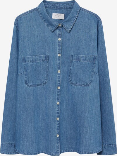 VIOLETA by Mango Blouse in de kleur Blauw denim, Productweergave