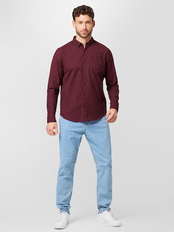 HOLLISTER Regular fit Button Up Shirt in Red