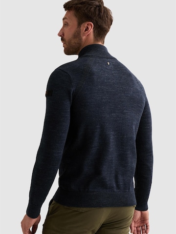 PME Legend Sweter 'Pullover with half-zip and raglan sleeves' w kolorze niebieski