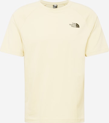 T-Shirt THE NORTH FACE en beige : devant