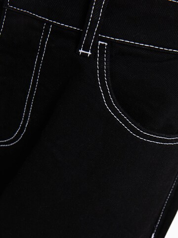 Bershka Regular Cargo Jeans in Black