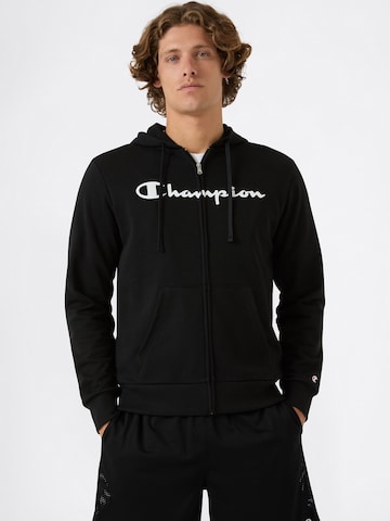 Champion Authentic Athletic Apparel Кофта на молнии в Черный: спереди