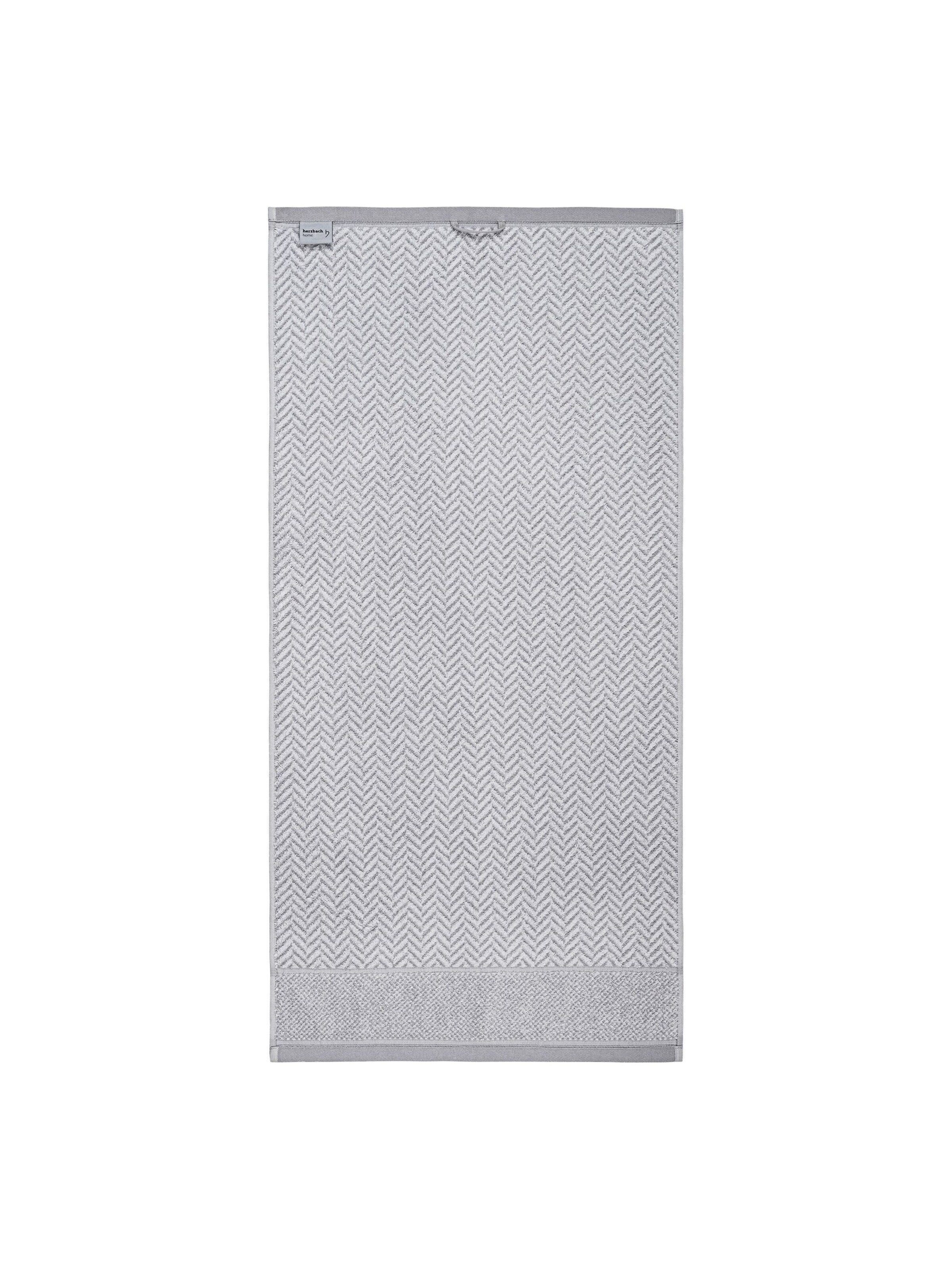 Herzbach home Handtuch Italian im 2er SET, Flächengewicht 500 gsm in Grau