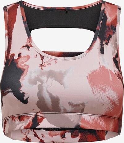 Sutien sport ONLY PLAY pe bej / roșu pastel / negru, Vizualizare produs