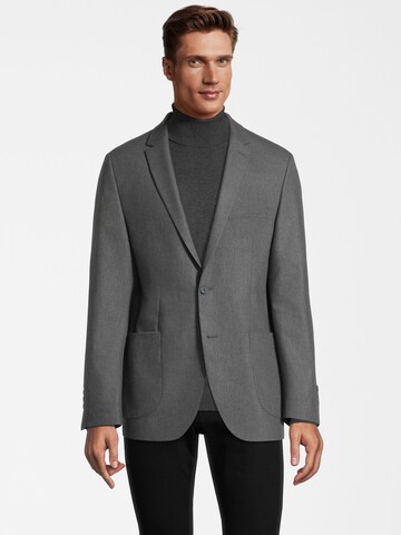 Coupe regular Veste de costume Steffen Klein en gris : devant