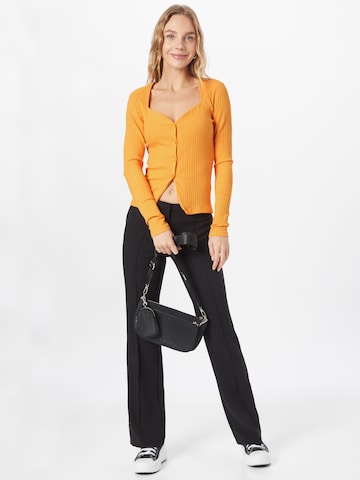 Gina Tricot Knit Cardigan in Orange