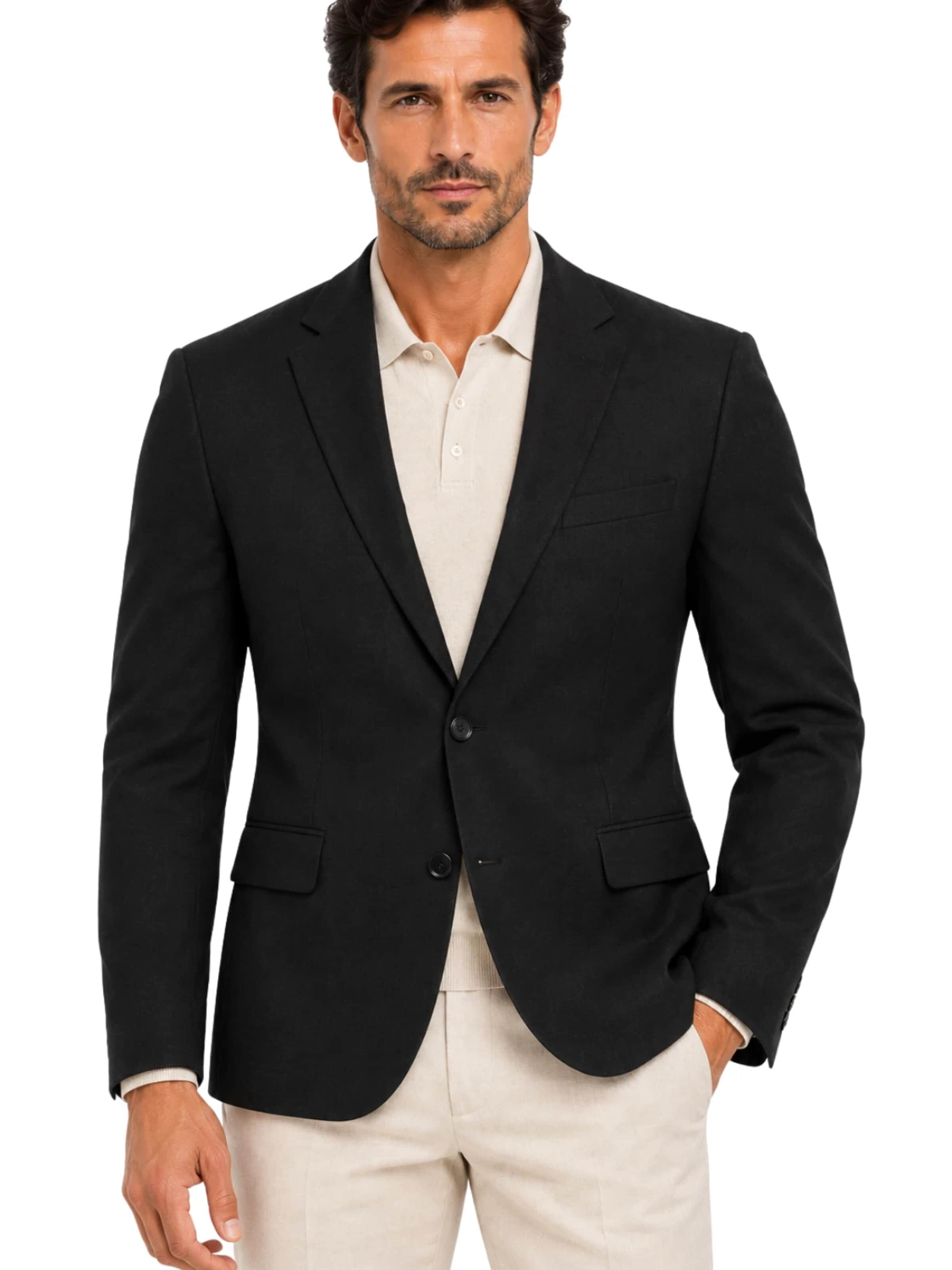 Guild Super Slim Fit Business Blazer 'Extra Slim fit Business Blazer' in Black: front