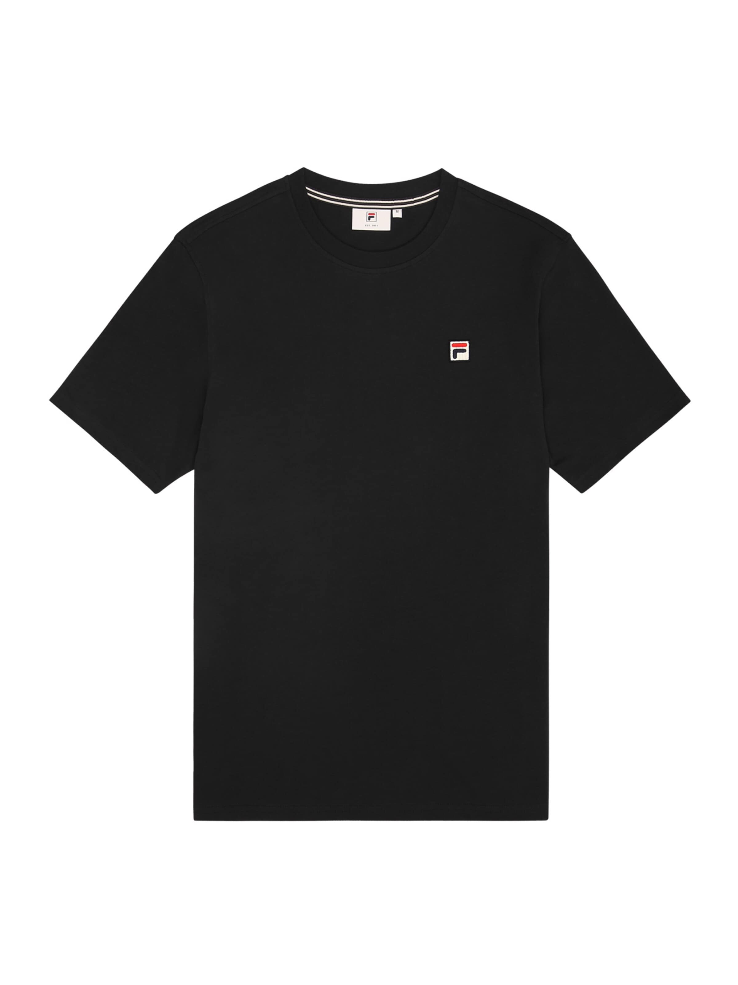 FILA - Camiseta 'BIELLA regular short sleeve t-shirt' en negro: frente