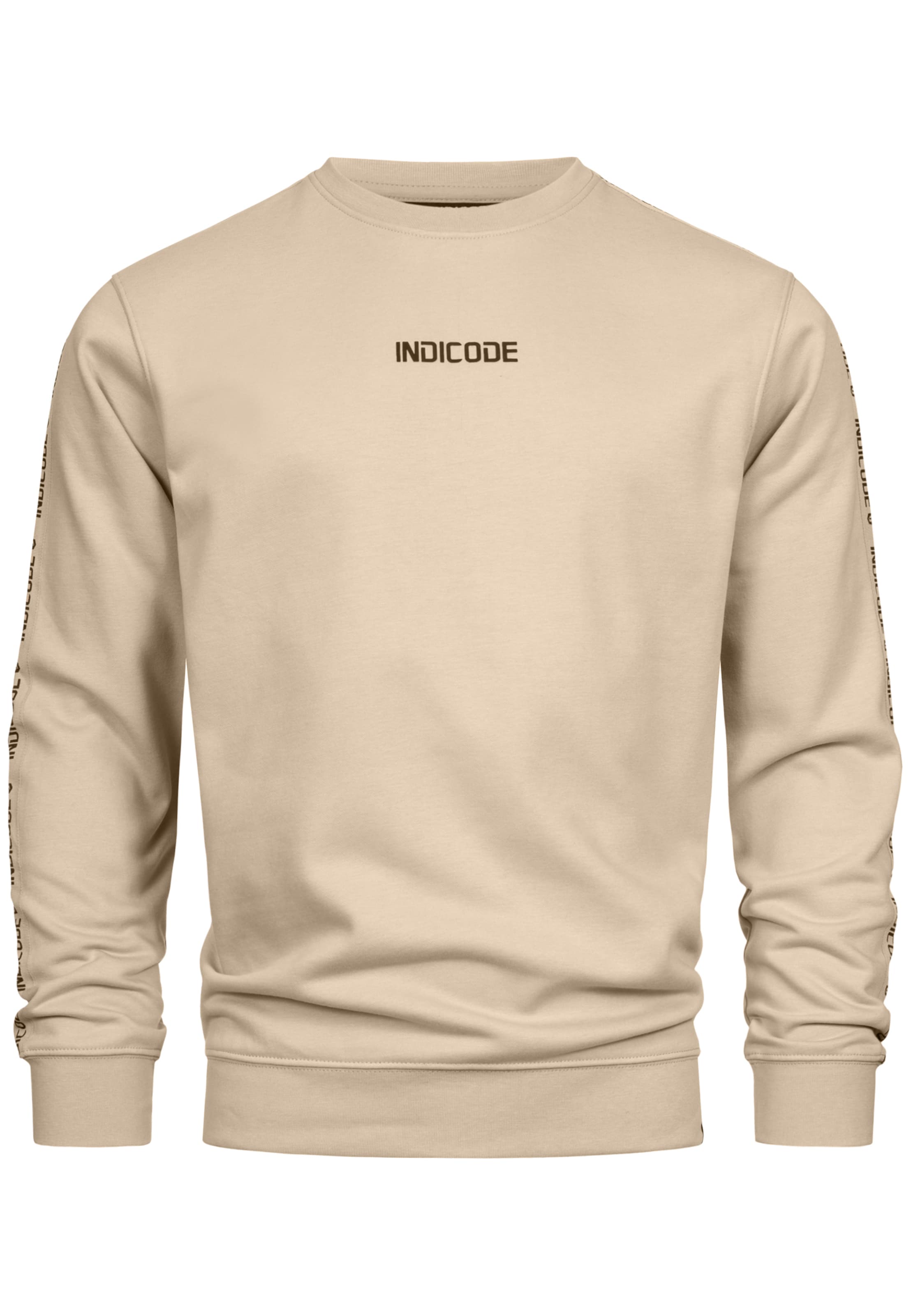 INDICODE JEANS Sweatshirt 'Korbin' in Beige: front