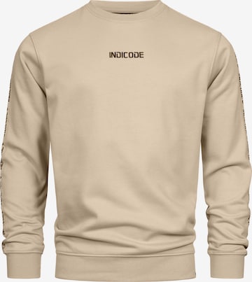 INDICODE JEANS Sweatshirt 'Korbin' in Beige: front