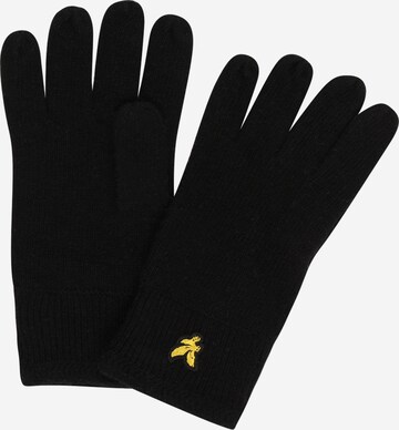 Lyle & Scott Full Finger Gloves in Black: front