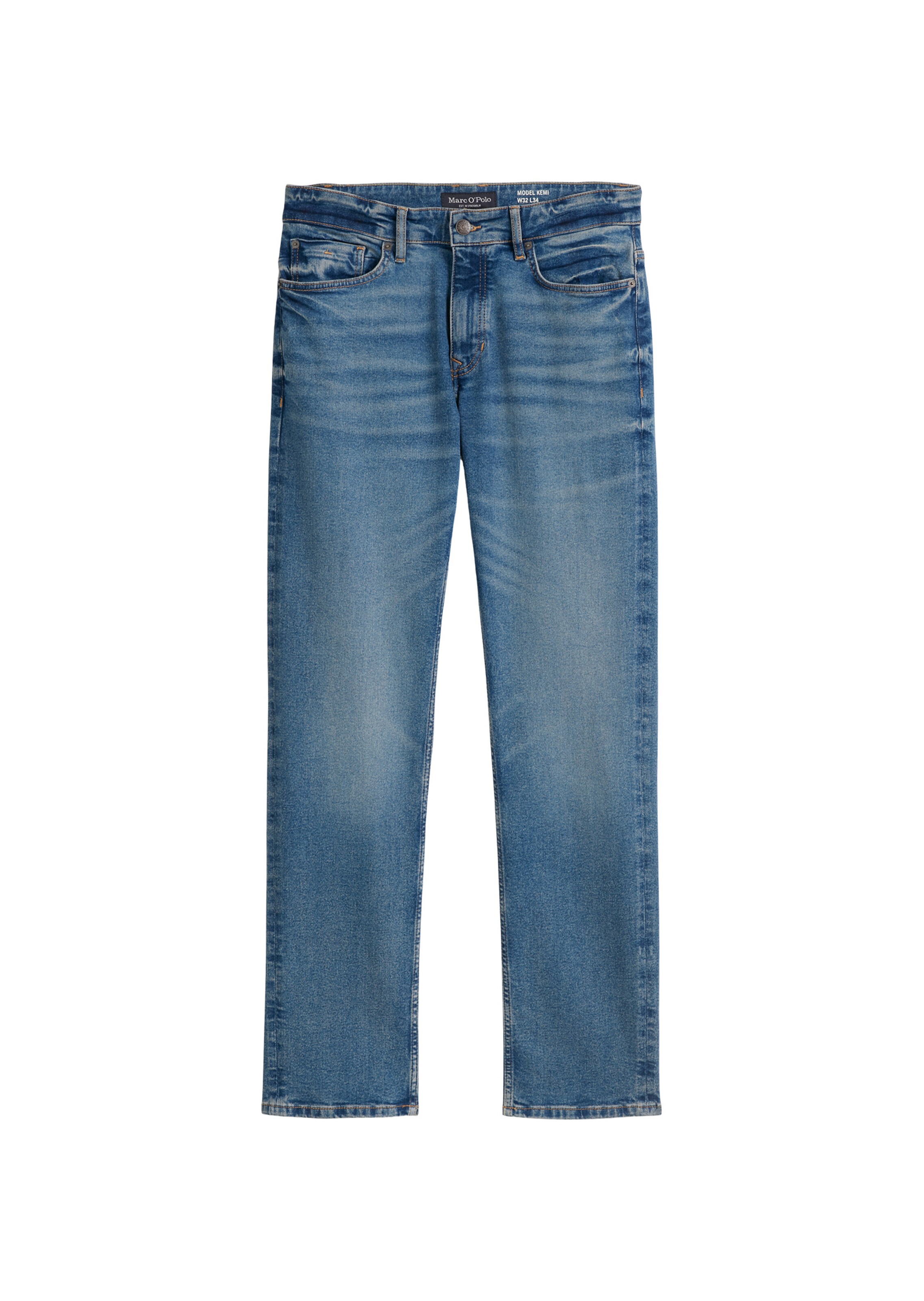 Marc O'Polo Regular Jeans in Blauw: voorkant