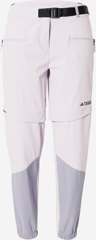 Pantalon de sport 'Utilitas Zip-Off' ADIDAS TERREX en blanc : devant