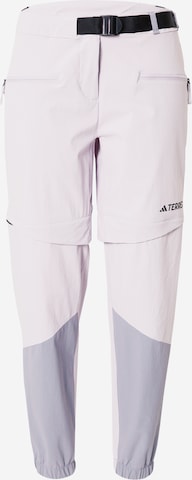 ADIDAS TERREX Tapered Outdoor trousers 'UTILITAS' in White: front