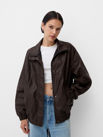 Veste mi-saison Bershka en marron : devant