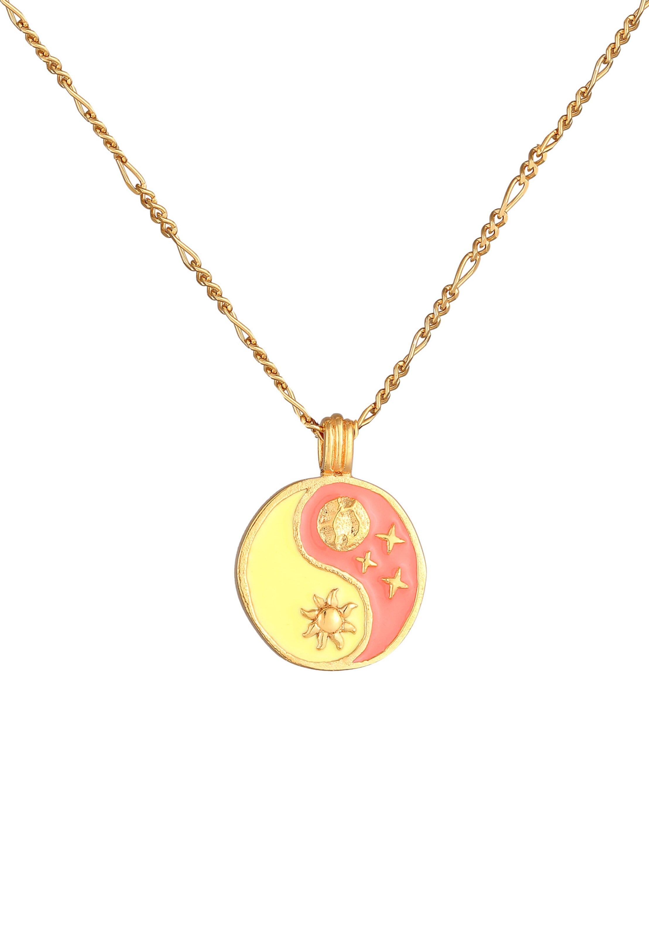 ELLI Ketting 'Sonne, Sterne, Yin und Yang' in Goud