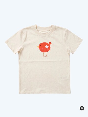 MelaDi Shirt 'Roter Vogel' in White: front