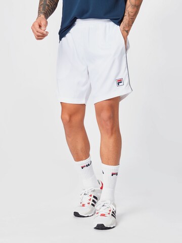 FILA - regular Pantalón deportivo 'Leon' en blanco: frente