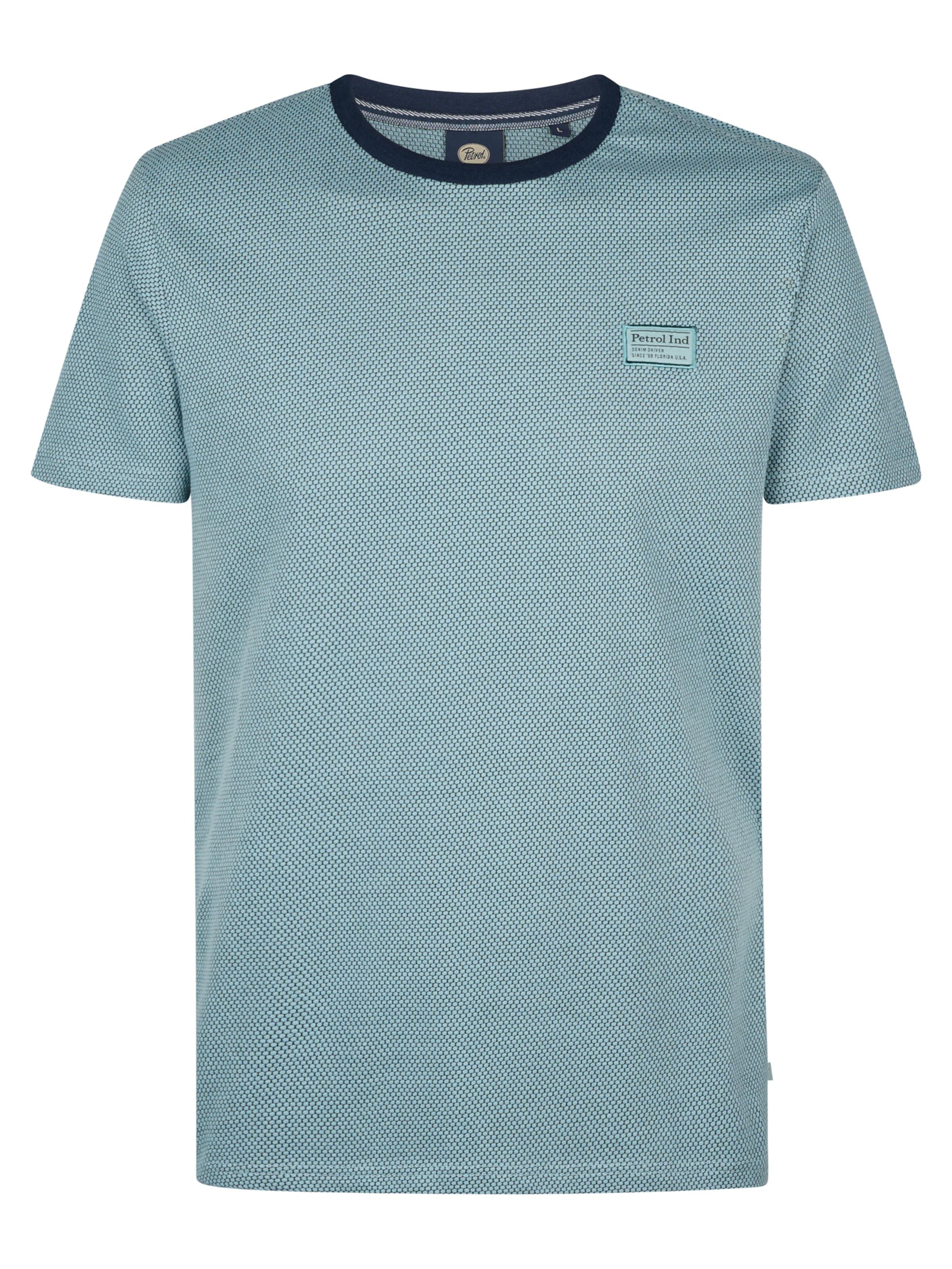 mėlyna Petrol Industries Marškinėliai 'Tealcrest': priekis