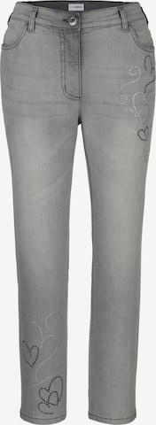 MIAMODA Slim fit Jeans in Grey: front