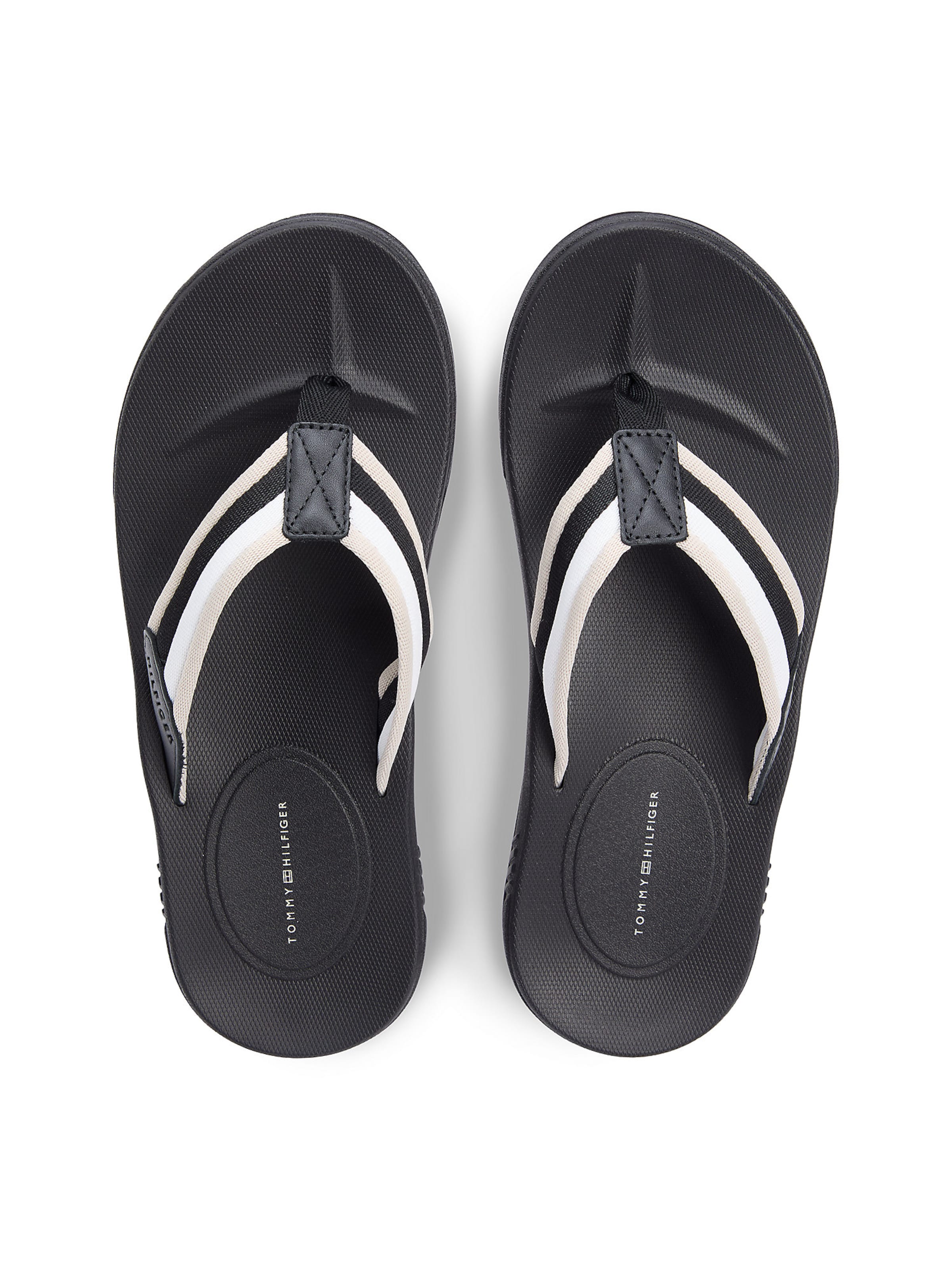 TOMMY HILFIGER Teenslippers in Zwart