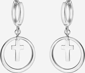 Sofia Milani Earrings 'Circle Cross' in Silver: front