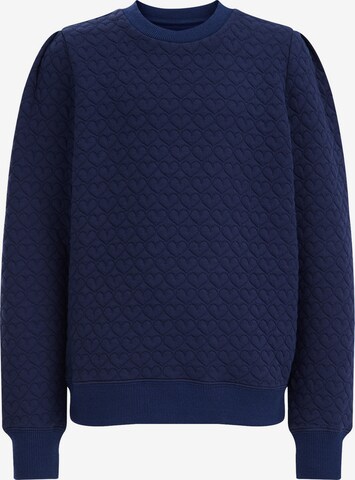 Sweat-shirt WE Fashion en bleu : devant