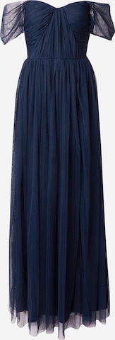 Maya Deluxe Evening Dress in Blue: front