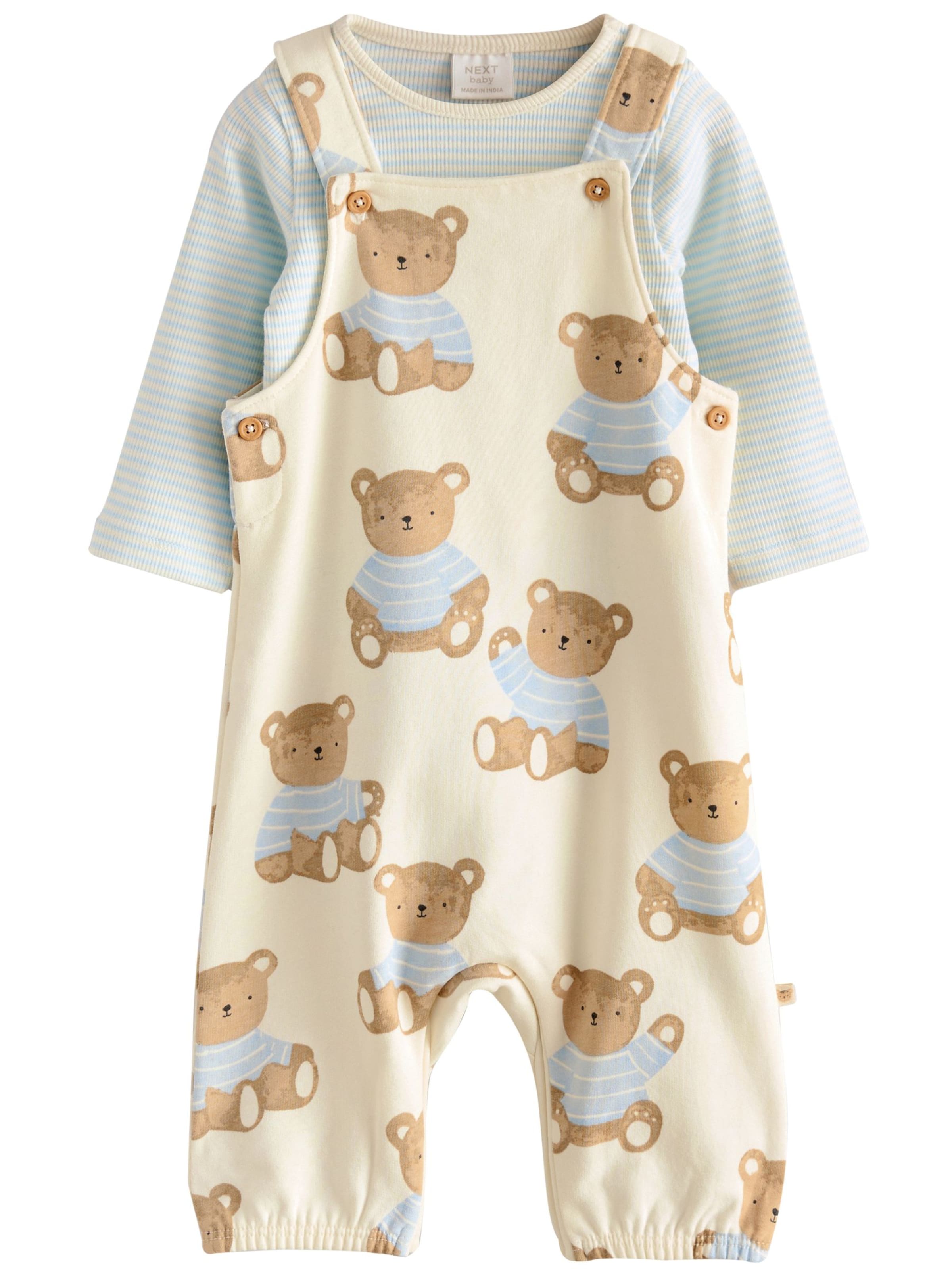 Next Loosefit Latzhose in Blau: Vorderseite