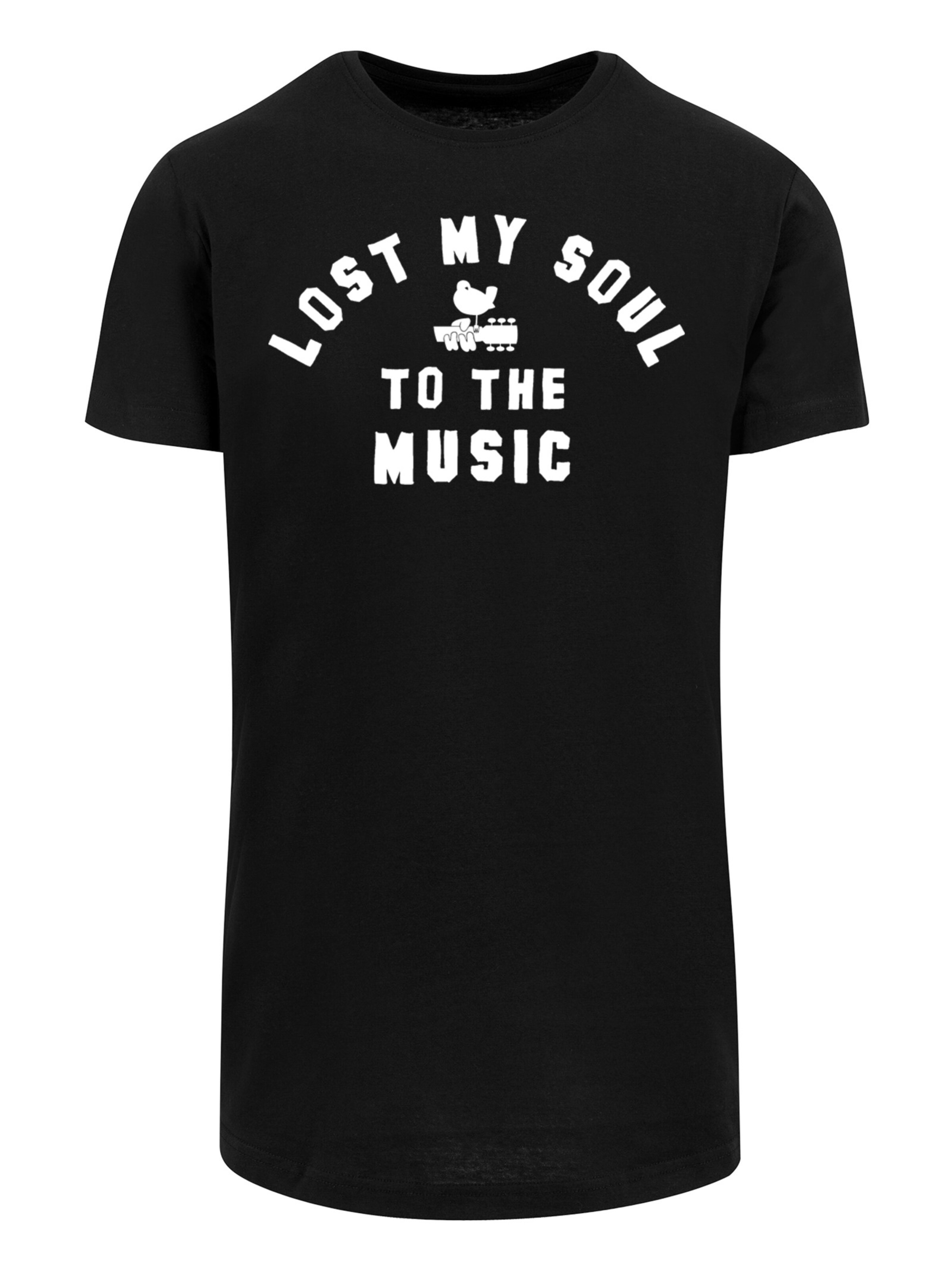 T-Shirt 'Woodstock Lost My Soul' F4NT4STIC en noir : devant