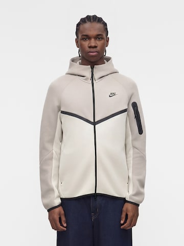 Nike Sportswear Sweatjacka 'Tech Fleece' i grå: framsida