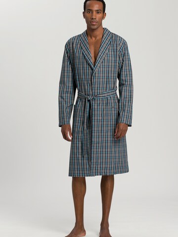 Hanro Long Bathrobe 'Night & Day' in Grey: front