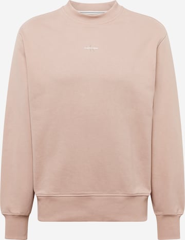 Sweat-shirt Calvin Klein Jeans en rose : devant