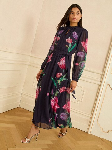 Robe love & roses en bleu