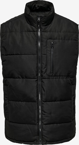 Gilet 'JAKE' Only & Sons en noir : devant