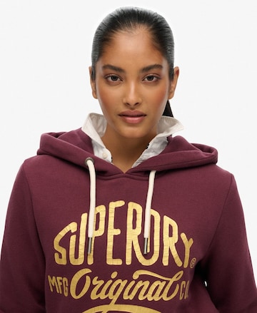 Sweat-shirt Superdry en rouge