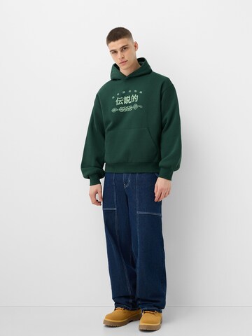 Sweat-shirt Bershka en vert