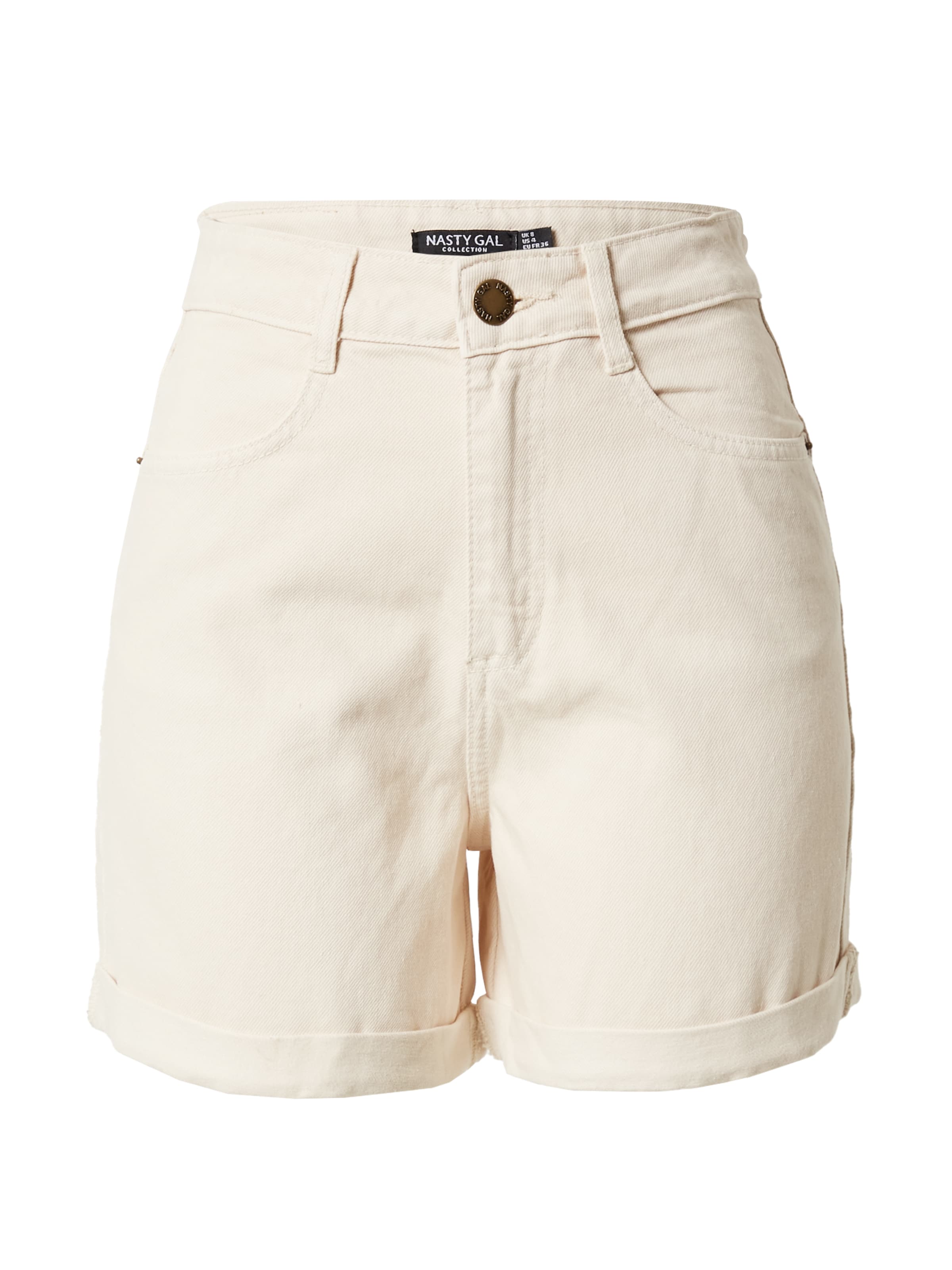 Regular Jean Nasty Gal en beige : devant