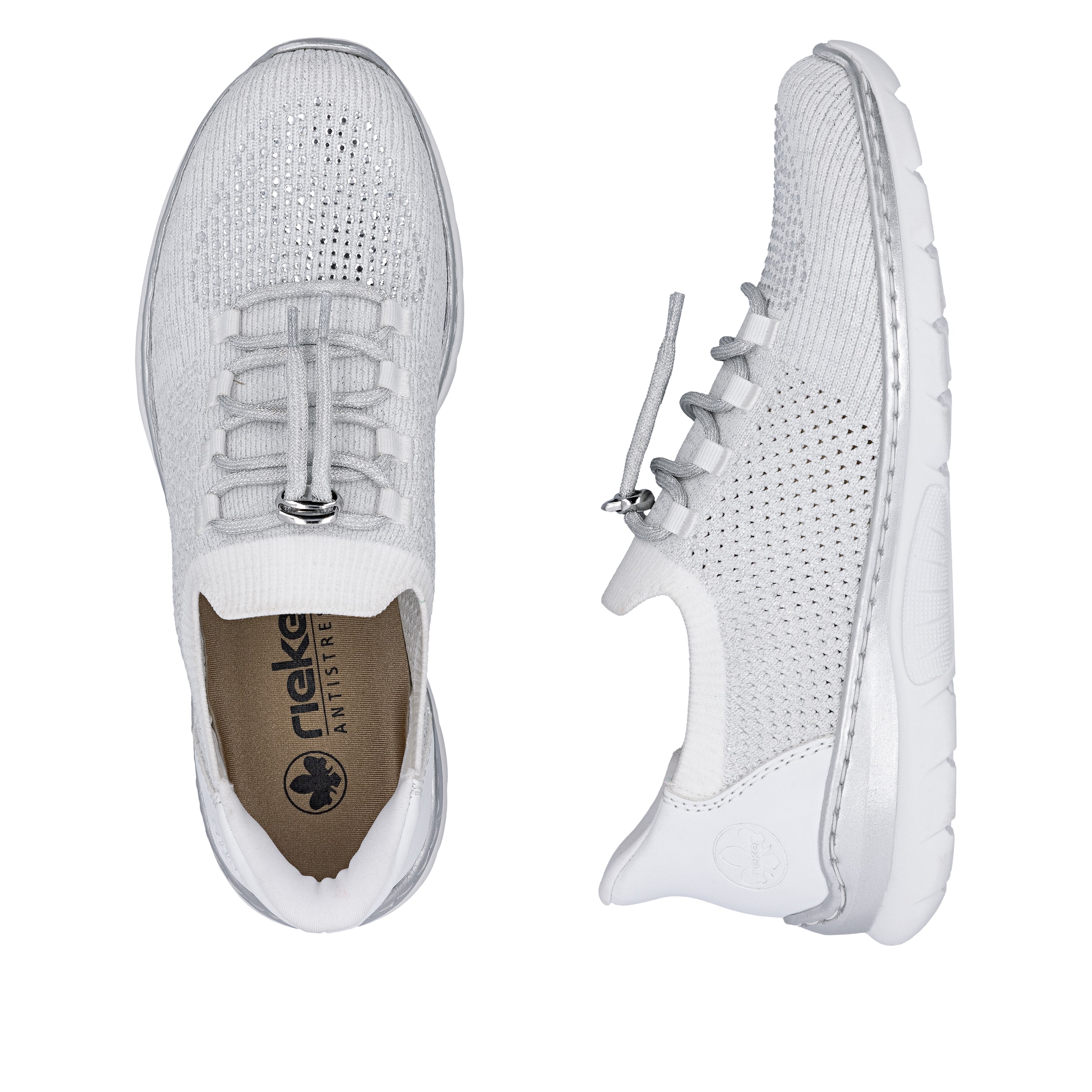 Rieker Slip-Ons in Silver