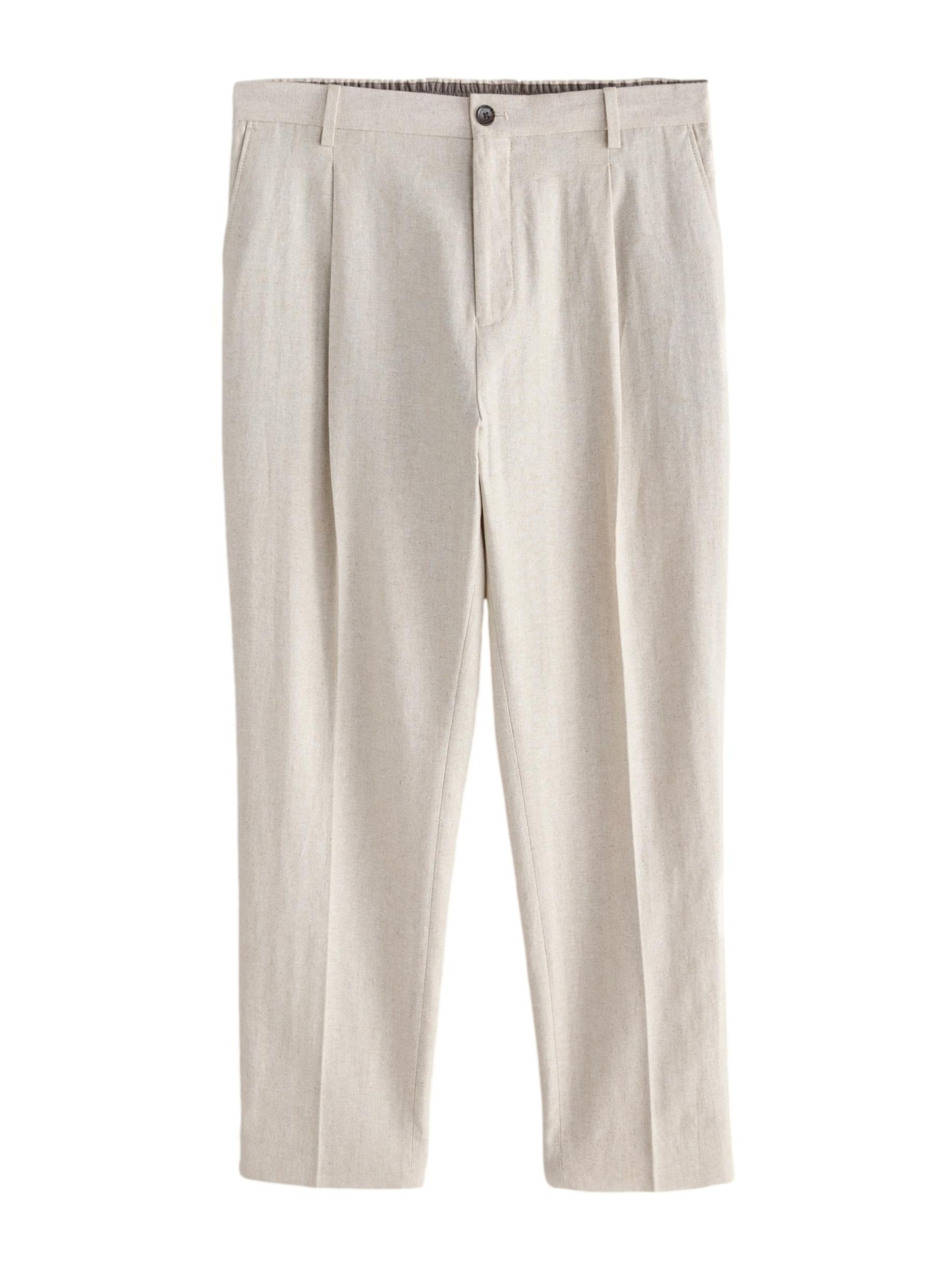 Regular Pantalon à plis Next en beige : devant