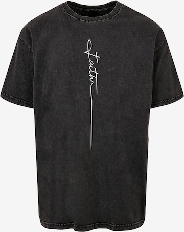 Merchcode Shirt 'Faith' in Zwart: voorkant